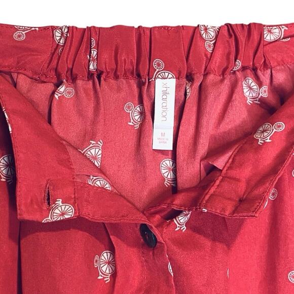 Y2K Bicycle Print‎ Skirt Womens M Pink Retro Playful Cottagecore Casual.Novelty - Picture 5 of 9